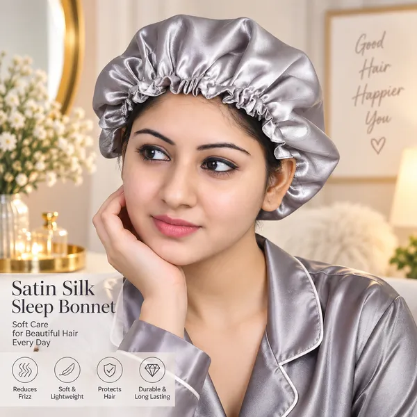 Silver_Satin_Silk_Double_Layer_Thin_Elastic_Hair_Bonnet/Sleeping_For_Women_(Pack_of_1)