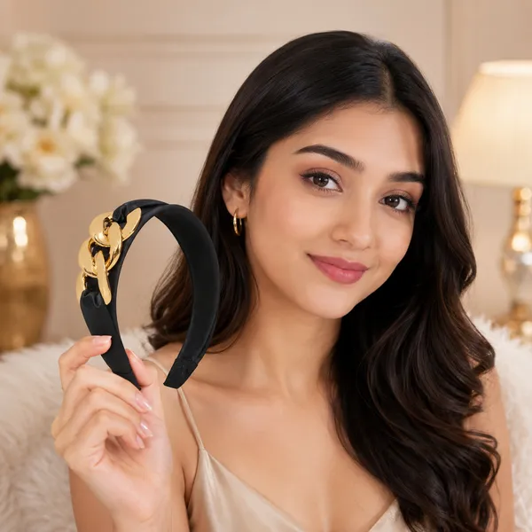 Black_Fancy_Chain_Broach_Hair_Band_For_Girls_(Pack_of_1)