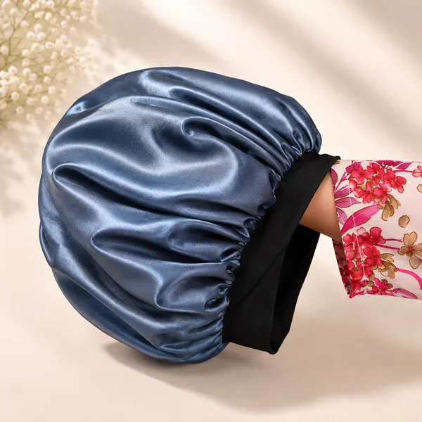 Grey_Satin_Silk_Double_Layer_Wide_Elastic_Hair_Bonnet/Sleeping_Cap_For_Women_(Pack_of_1)