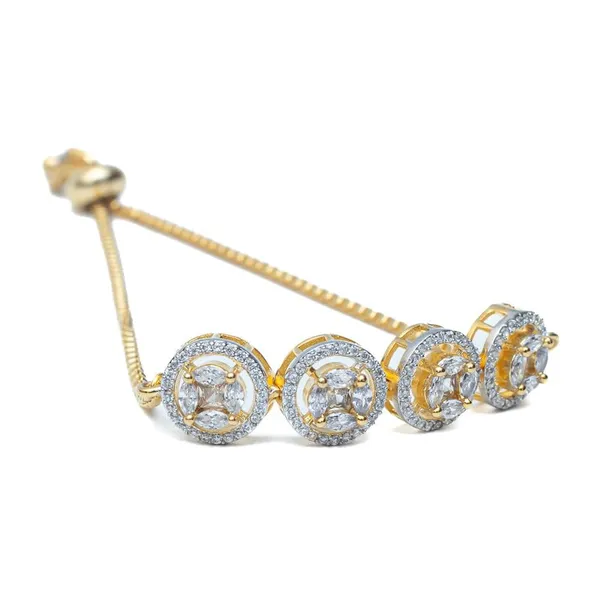 Gold_18Kt_Plating_Round_Cubic_Zirconia_Diamond_Bracelet_For_Women