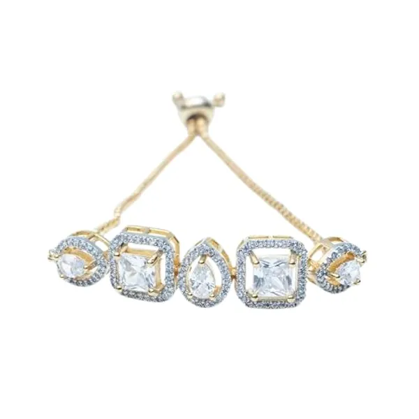 Gold_18Kt_Plating_Tennis_Style_Cubic_Zirconia_Diamond_Bracelet_For