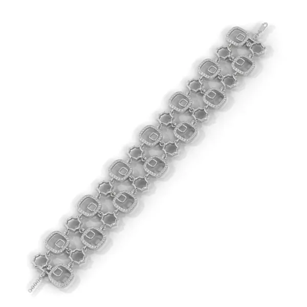 White_18Kt_Plating_Geomertic_Marquis_Cubic_Zirconia_Diamond_Bracelet_For_Women