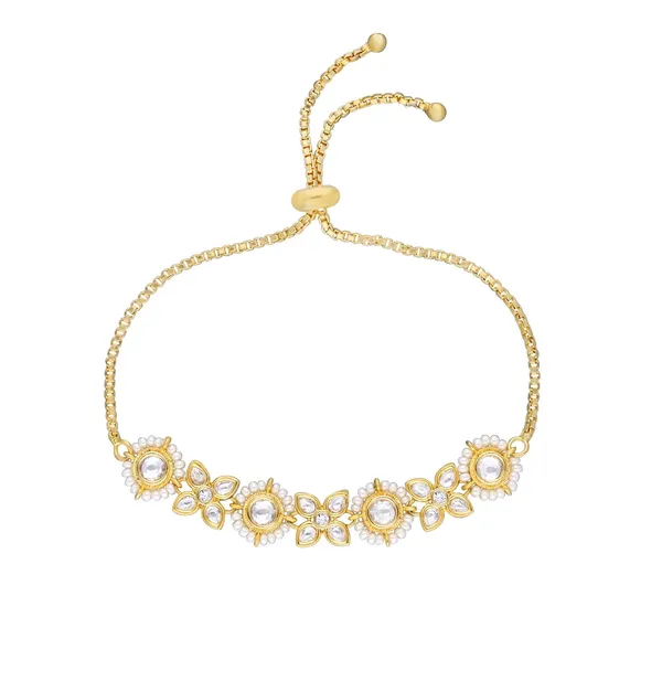 Gold_18Kt_Plated_Floral_Pearl_Zirconia_Diamond_Bracelet_For_Women