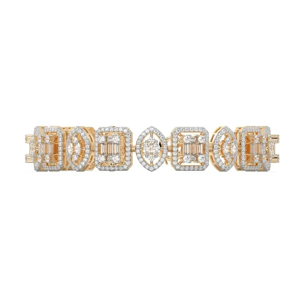 Gold_American_Diamond_Gold_And_Diamond_Silver_Plated_Tennis_Bracelet_For_Women