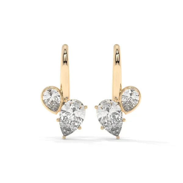 Gold_18Kt_Plating_Toi_Et_Moi_Pear_Solitaire_Hoop_Earrings_For_Women