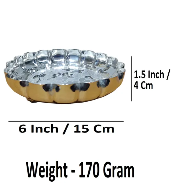 Silver_German_Silver_Premium_&_Elegant_Flower_Plate