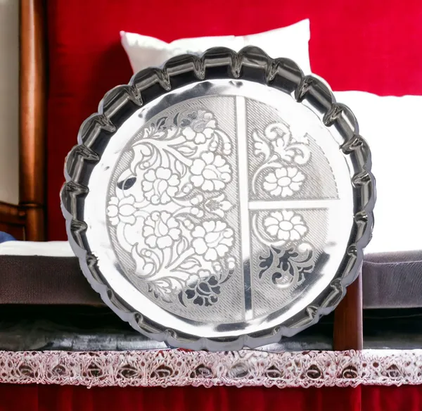 Silver_German_Silver_Premium_&_Elegant_Flower_Plate