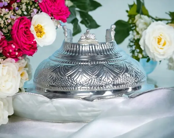 Silver_German_Silver_Premium_&_Elegant_Flower_Or_Fruit_Basket