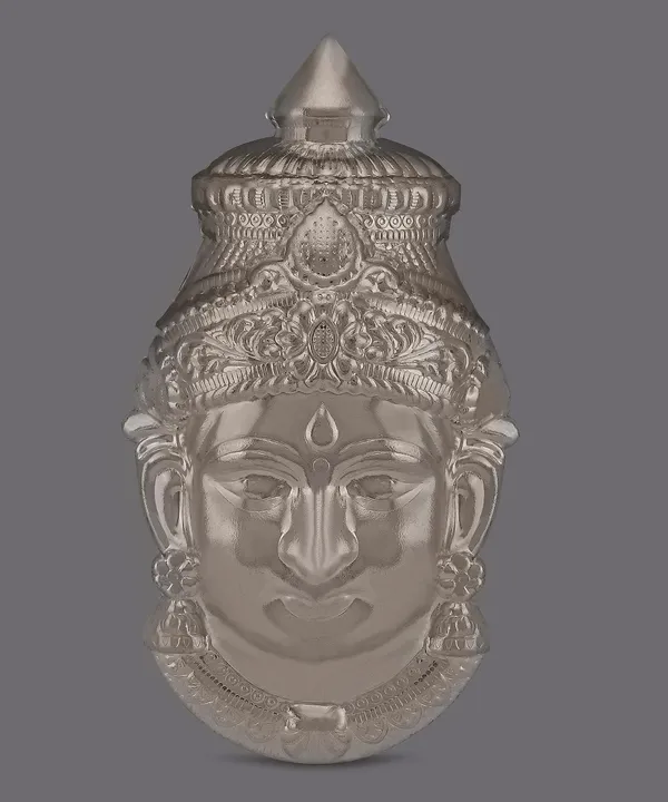 Silver_Metal_Premium_&_Elegant_Plain_Laxmi_Face