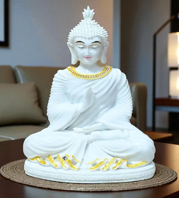 White_Marble_Premium_&_Elegant_Buddha_Idol