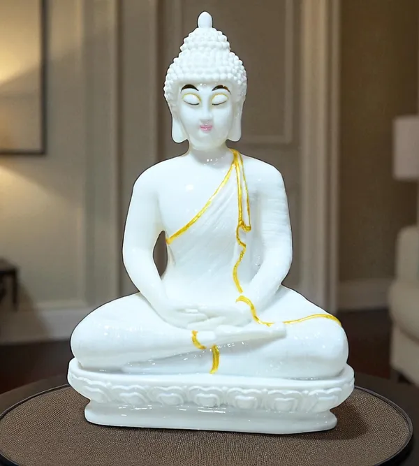 White_Marble_Premium_&_Elegant_Buddha_Idol