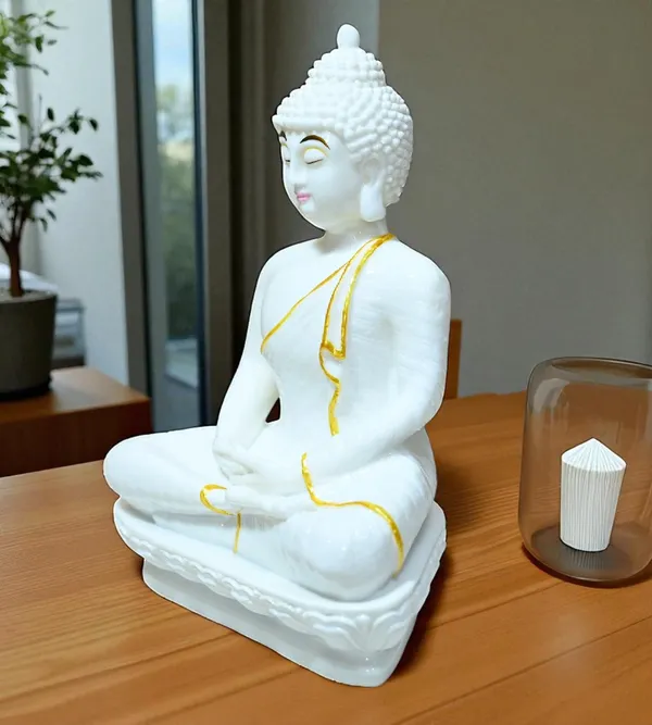 White_Marble_Premium_&_Elegant_Buddha_Idol