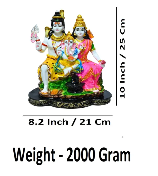 Multicolor_Marble_Premium_&_Elegant_Shiva_Family_Idol