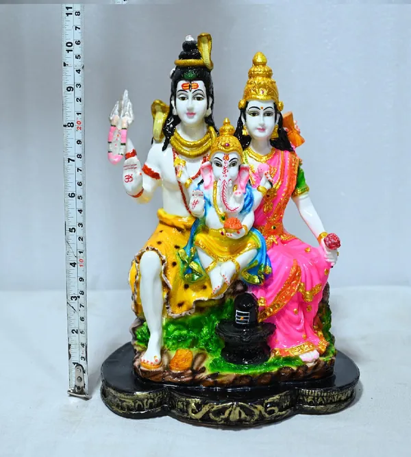 Multicolor_Marble_Premium_&_Elegant_Shiva_Family_Idol