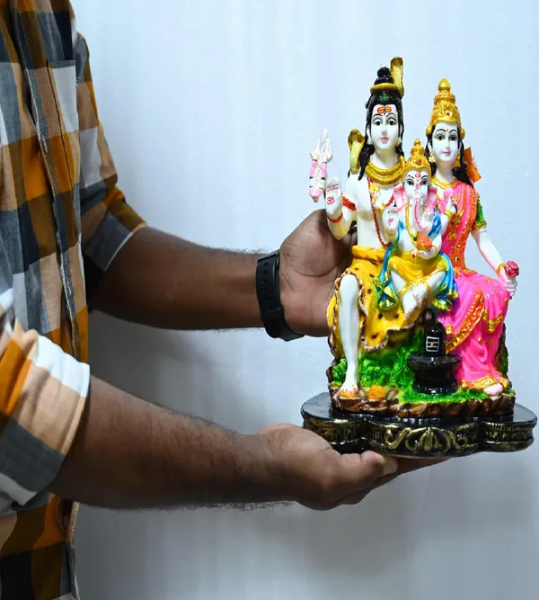 Multicolor_Marble_Premium_&_Elegant_Shiva_Family_Idol