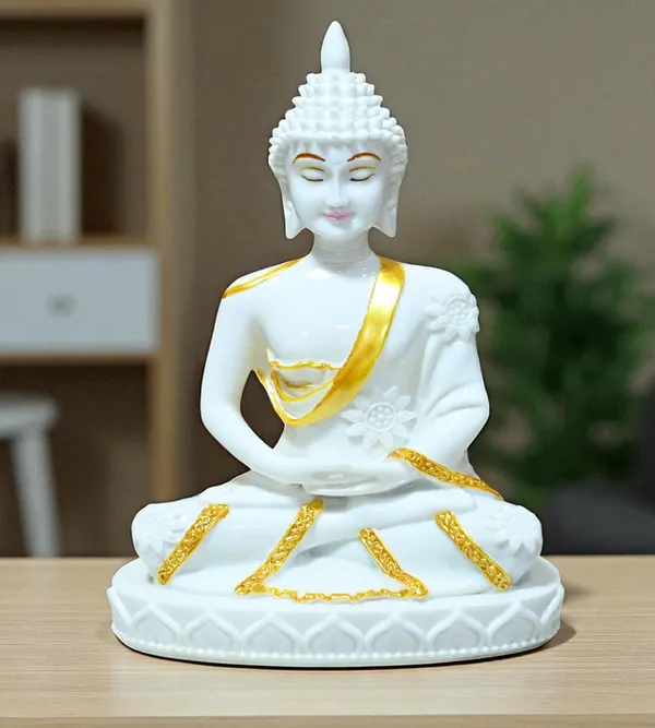 White_Marble_Premium_&_Elegant_Buddha_Idol