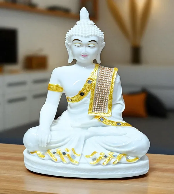 White_Marble_Premium_&_Elegant_Buddha_Idol