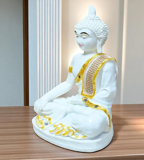 White_Marble_Premium_&_Elegant_Buddha_Idol