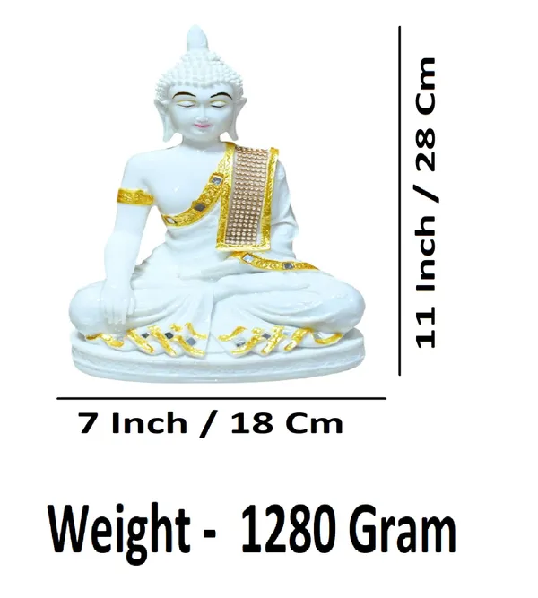 White_Marble_Premium_&_Elegant_Buddha_Idol