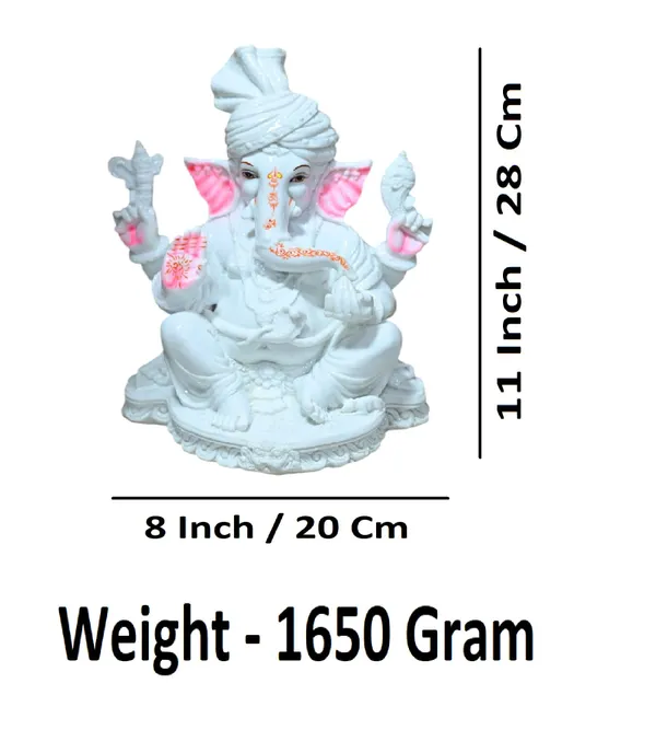 White_Marble_Premium_&_Elegant_Ganesha_Idol