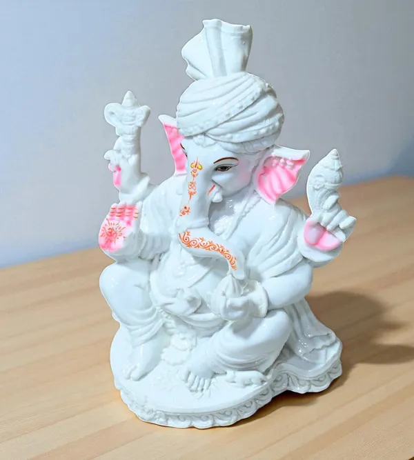 White_Marble_Premium_&_Elegant_Ganesha_Idol
