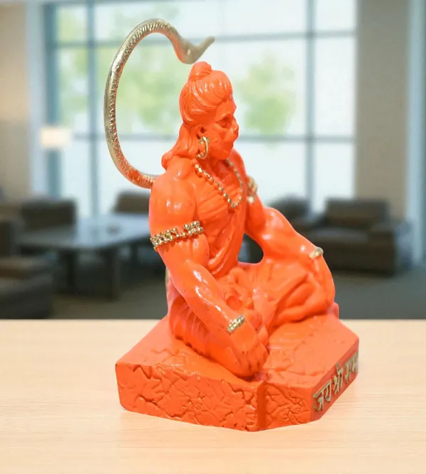 Orange_Marble_Premium_&_Elegant_Hanuman_Idol