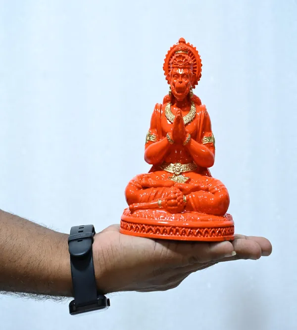 Orange_Marble_Premium_&_Elegant_Hanuman_Idol