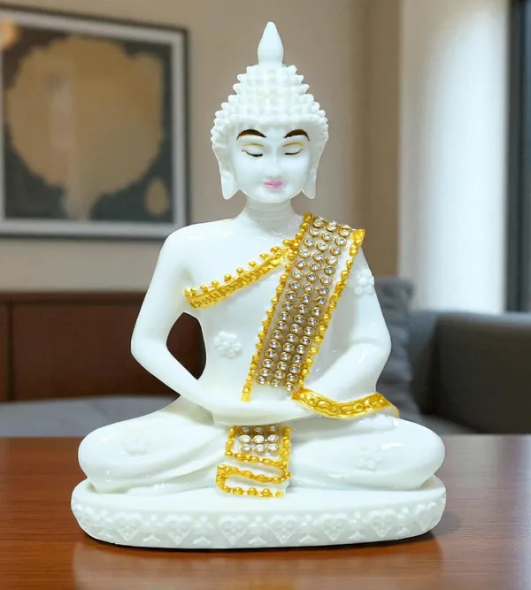 White_Marble_Premium_&_Elegant_Buddha_Idol