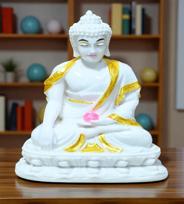 White_Marble_Premium_&_Elegant_Buddha_Idol