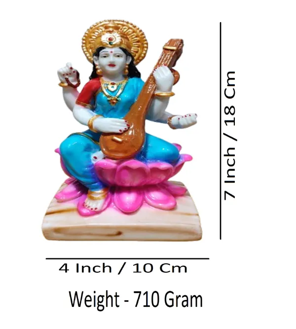 Multicolor_Marble_Premium_&_Elegant_Saraswathi_Idol