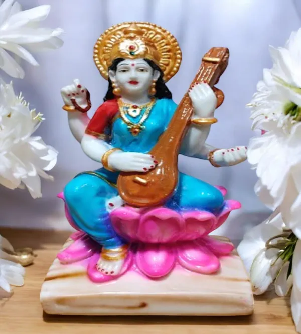 Multicolor_Marble_Premium_&_Elegant_Saraswathi_Idol