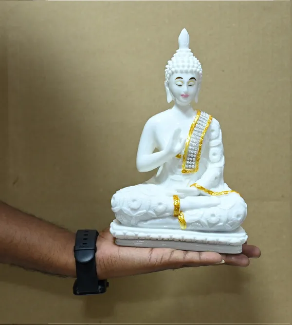 White_Marble_Premium_&_Elegant_Buddha_Idol