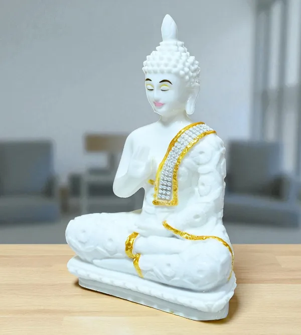 White_Marble_Premium_&_Elegant_Buddha_Idol