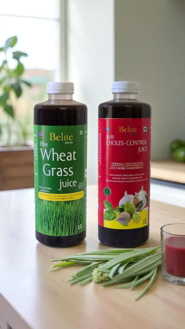 Belite_Herbs_Choles-Control_+_Wheatgrass_Juice_Combo_|_Healthy_Heart_&_Liver_Detoxification_(2_x_1000_ml)
