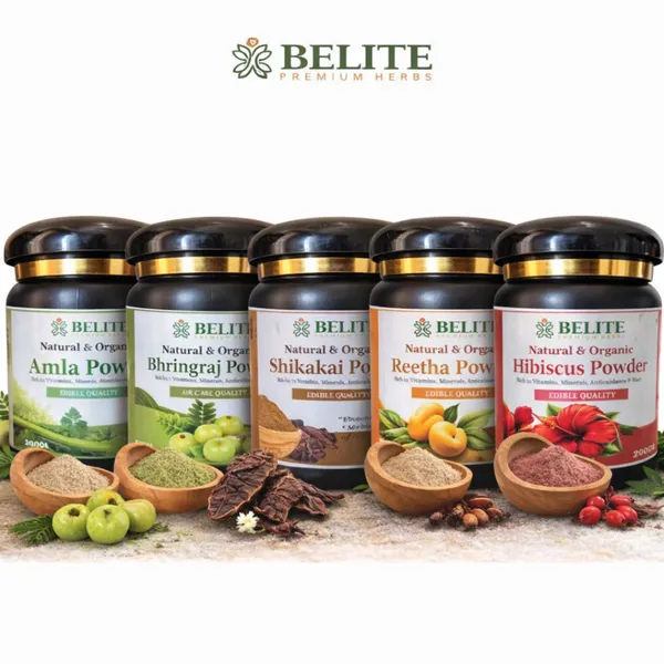 Belite_Herbs_Belite_Herbal_Powder_–_Amla,Bhringraj,Shikakai,Reetha,Hibiscus–_Pack_of_5_(200_g)