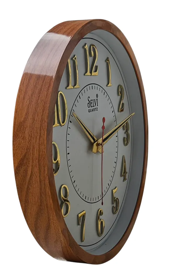 Cream_&_Brown_Fiber_Premium_&_Elegant_Wall_Clock