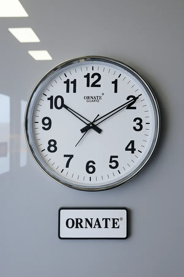 White_&_Ivory_Fiber_Premium_&_Elegant_Wall_Clock