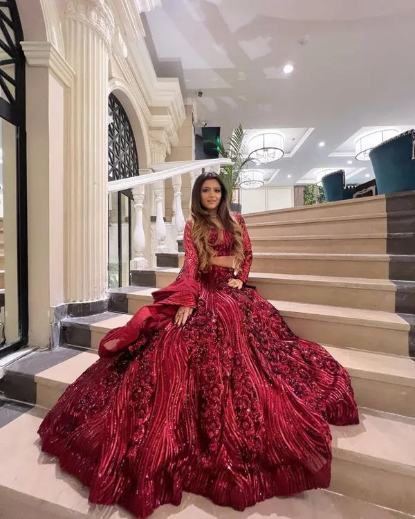 Embellished_Red_Soft_Net_Stitched_Lehenga_with_Unstitched_Choli_and_Dupatta