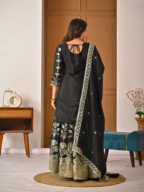 Black_Party_Wear_Look_Top_,_Sharara_Plazzo__and_Dupatta