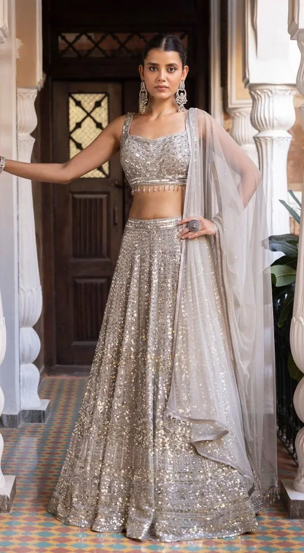 Embellished_Grey_Premium_SIlk_Stitched_Lehenga_with_Unstitched_Choli_and_Dupatta