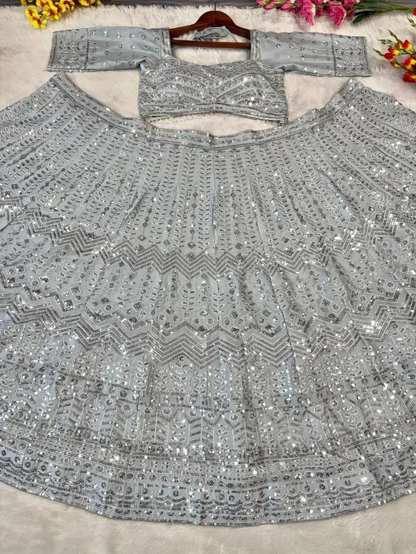 Embellished_Grey_Premium_SIlk_Stitched_Lehenga_with_Unstitched_Choli_and_Dupatta