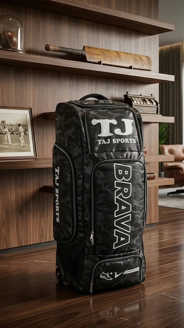 Brava_Grey_Green_Red_Black_Duffle_Kit_Bag_With_Wheel