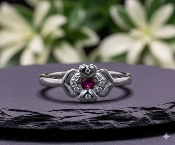 Red_Silver_Elegant_Rings_For_Women