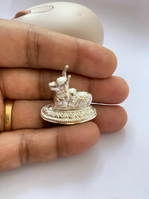 Small_Tiny_Sitting_Nandi_with_670_Silver_for_Pooja_Place