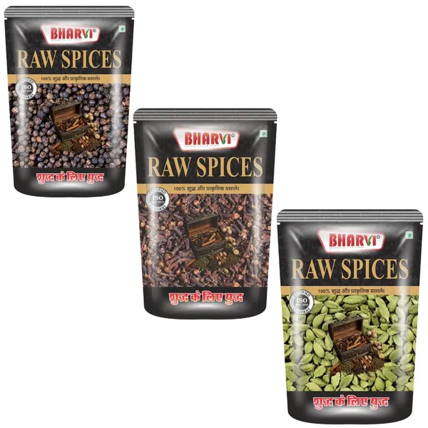 Raw_Spices_Pack_Of_3_-_Black_Pepper,_Clove,_Green_Cardamom_|_200G_Each_|_Whole_Aromatic_Spices_For_Cooking