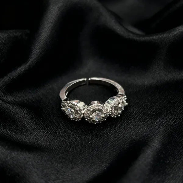 Silver_Three_Radiant_Halos_Adjustable_Brass_Ring