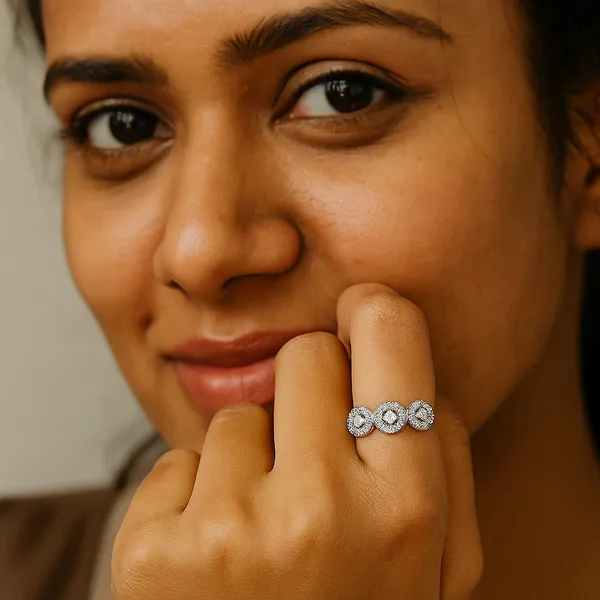 Silver_Three_Radiant_Halos_Adjustable_Brass_Ring