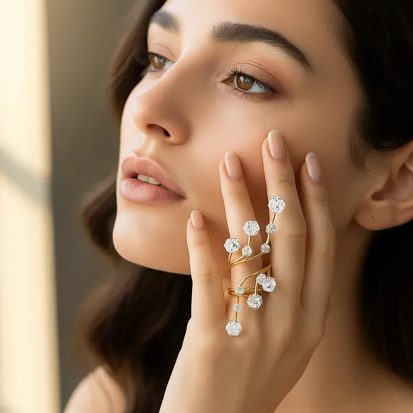 White_Crystal_Geometric_Adjustable_Ring