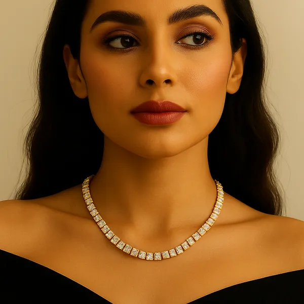 Anti-Tarnish_Gold_Finish_Diamond_Tennis_Chain