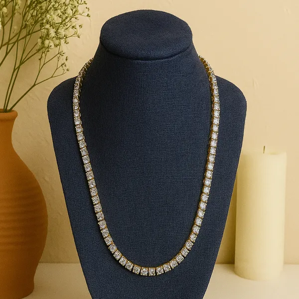 Anti-Tarnish_Gold_Finish_Diamond_Tennis_Chain